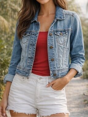 American Eagle Outfitters Women’s Denim Jacket, Blue Size XS